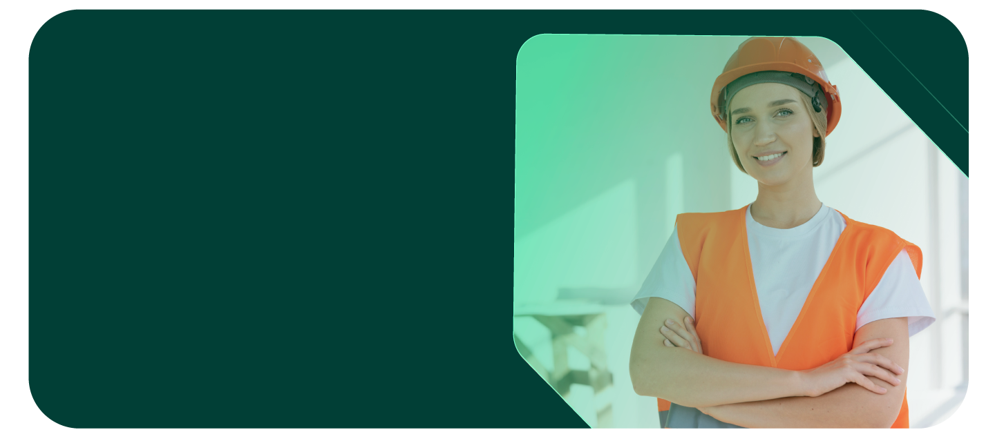 Woman in hard hat